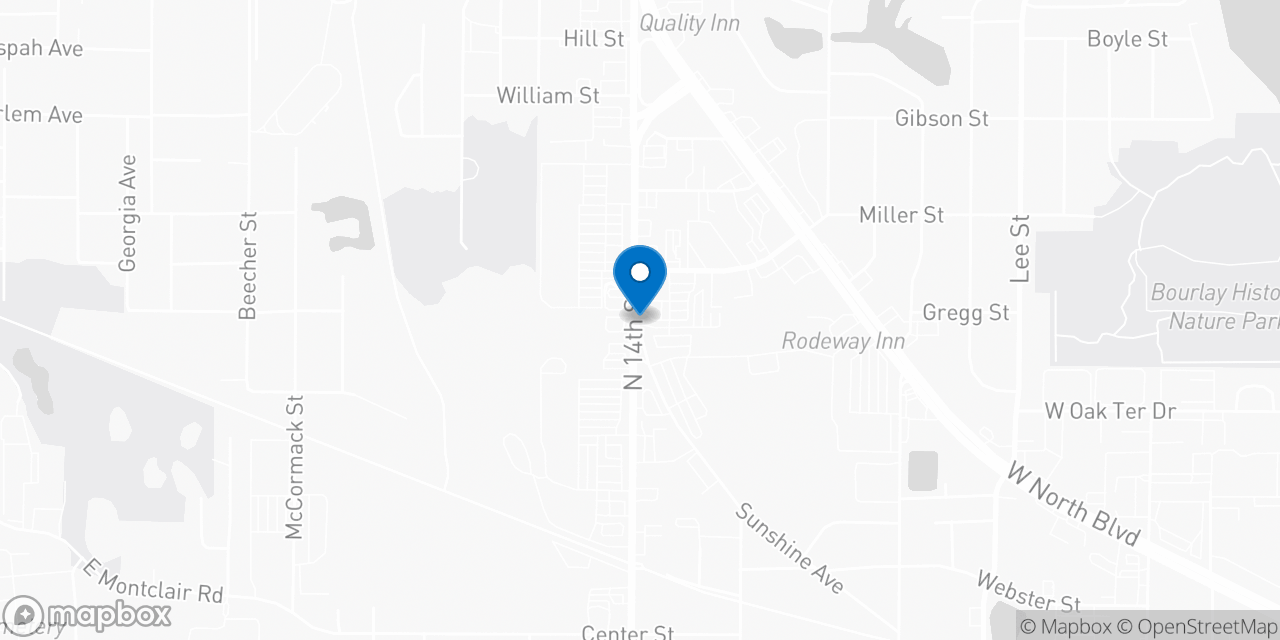 Map showing the location of the Social Security office in Leesburg, FL