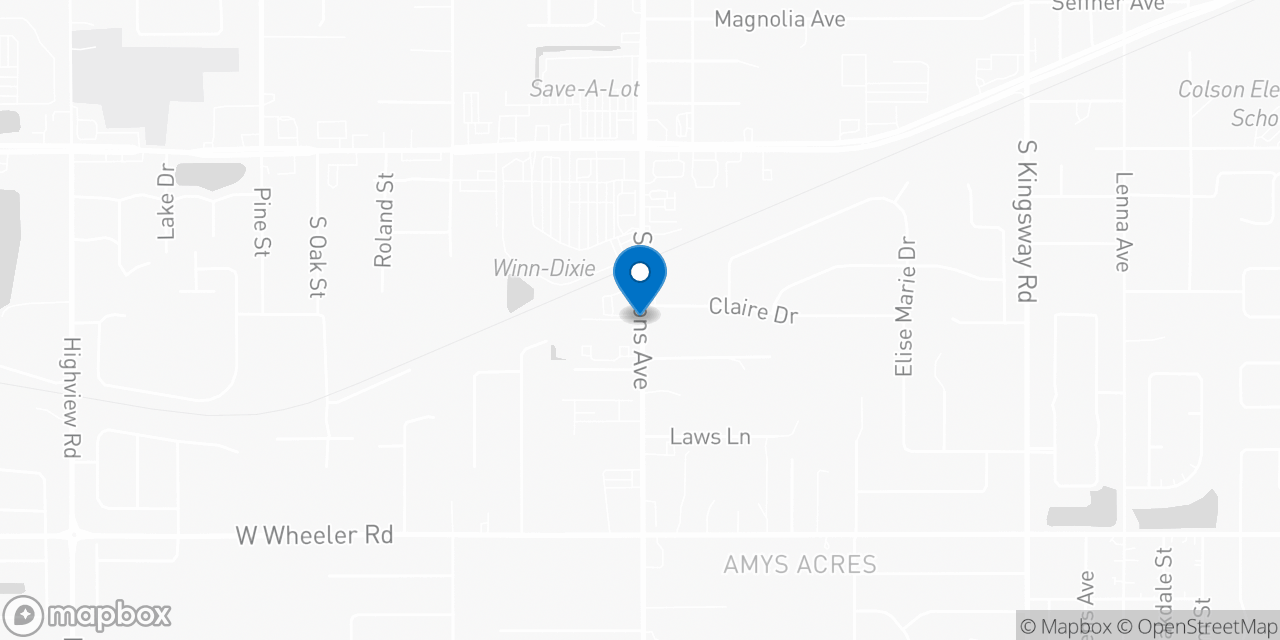 Map showing the location of the Social Security office in Seffner, FL