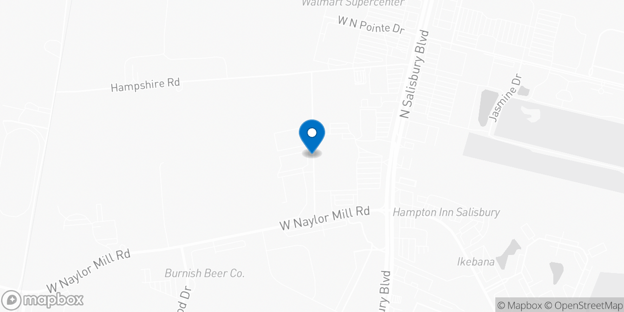 Map showing the location of the Social Security office in Salisbury, MD