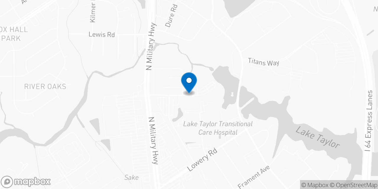 Map showing the location of the Social Security office in Norfolk, VA