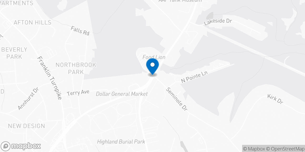 Map showing the location of the Social Security office in Danville, VA