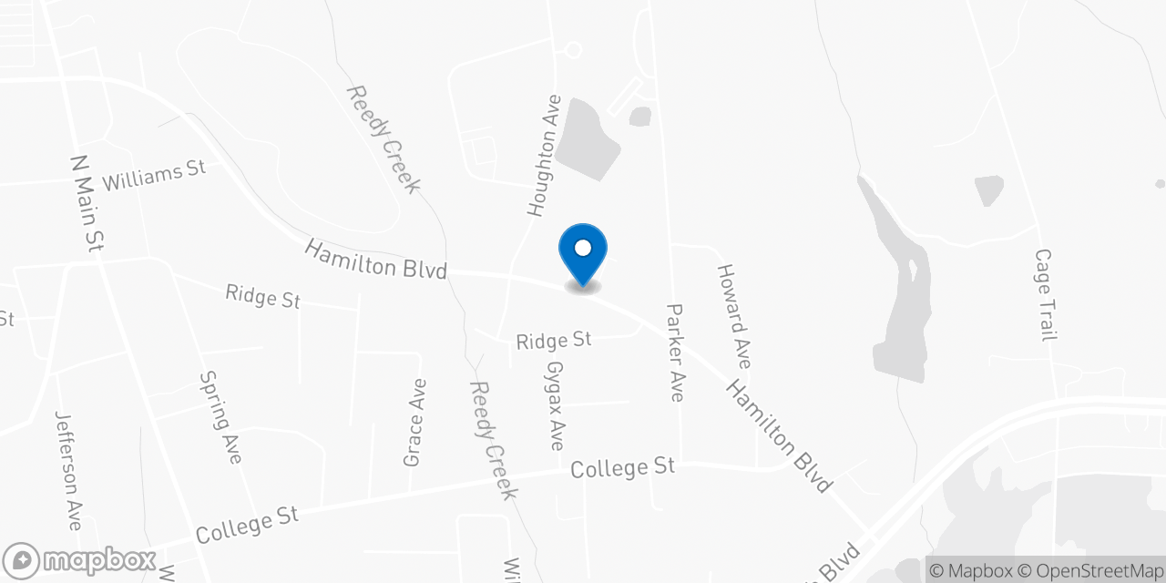 Map showing the location of the Social Security office in South Boston, VA