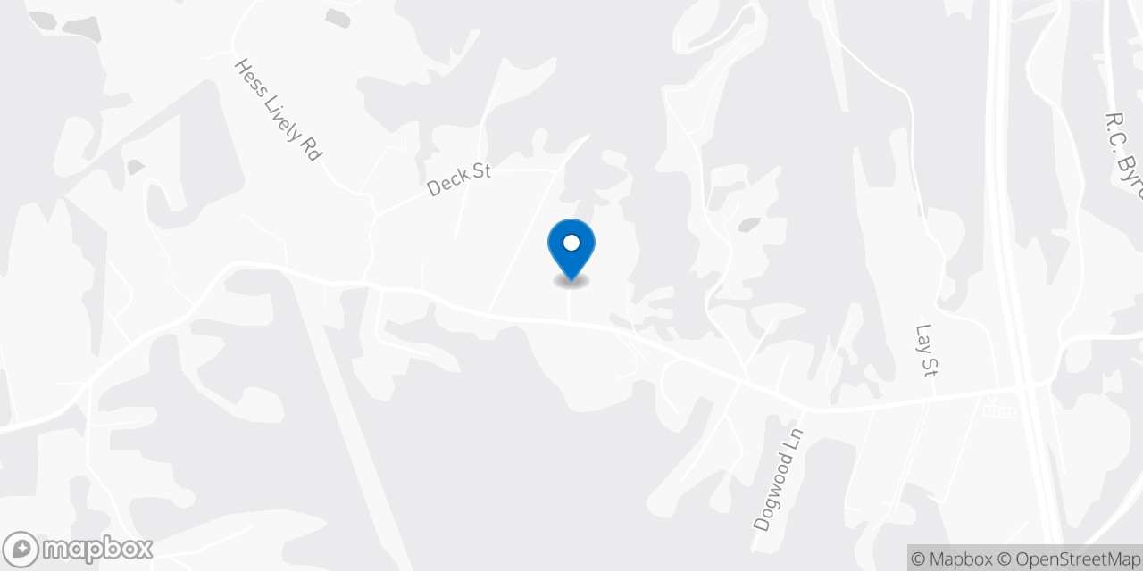Map showing the location of the Social Security office in Mount Hope, WV