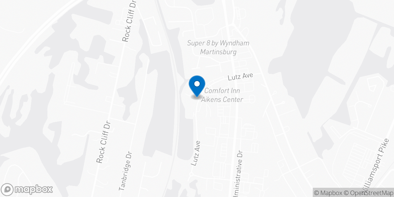 Map showing the location of the Social Security office in Martinsburg, WV