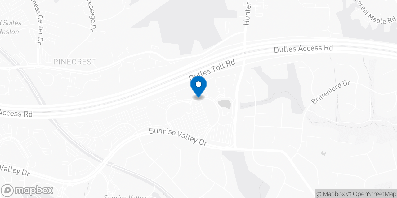 Map showing the location of the Social Security office in Reston, VA
