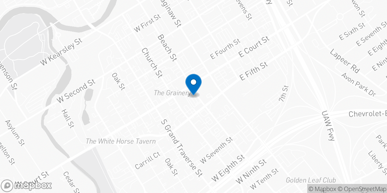 Map showing the location of the Social Security office in Flint, MI