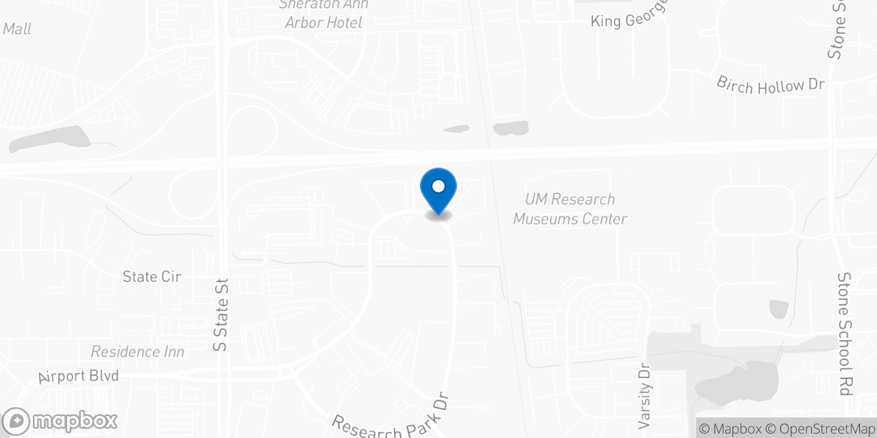 Map showing the location of the Social Security office in Ann Arbor, MI