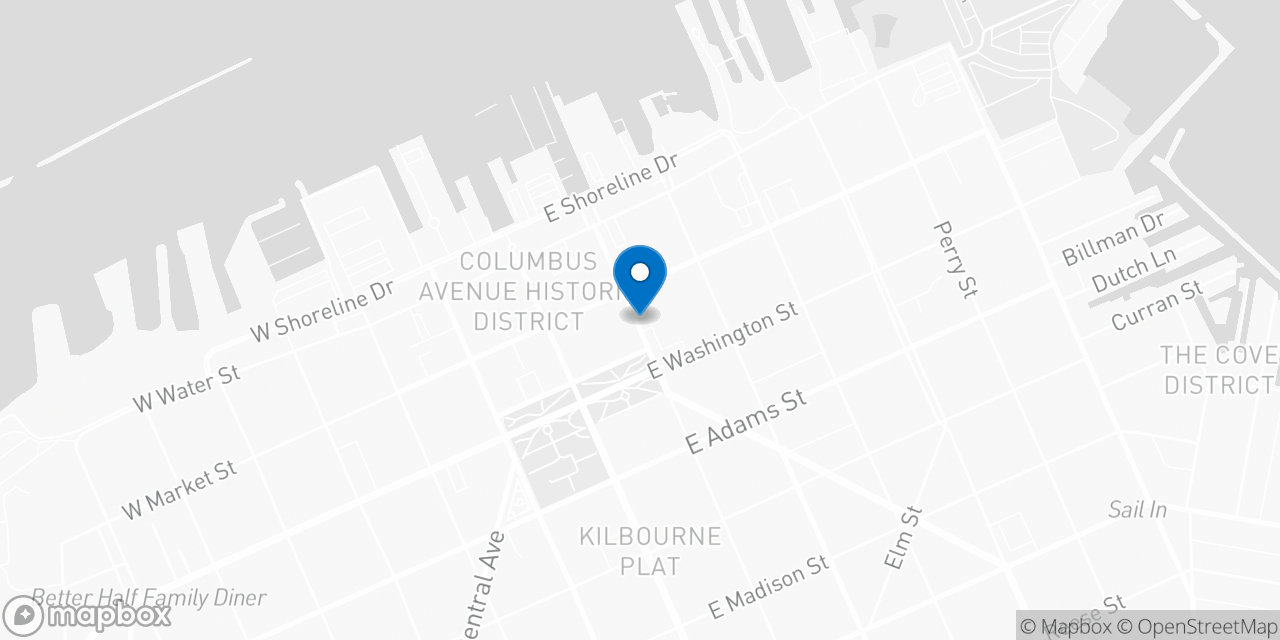 Map showing the location of the Social Security office in Sandusky, OH