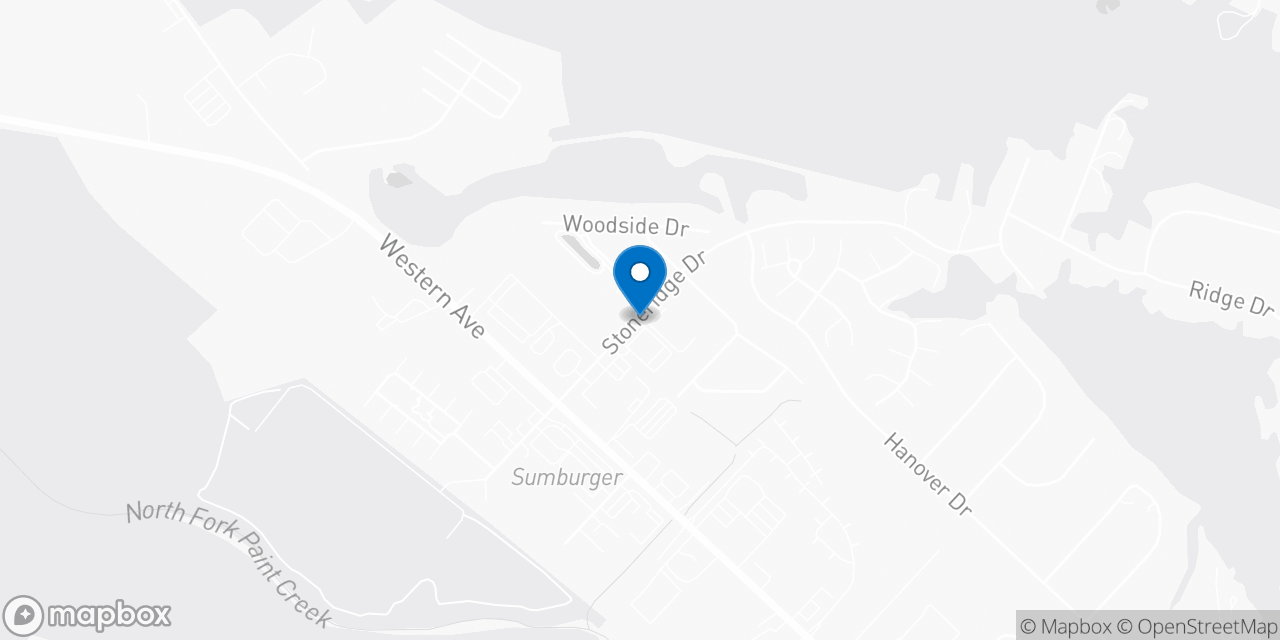 Map showing the location of the Social Security office in Chillicothe, OH