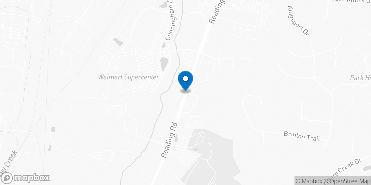 Map showing the location of the Social Security office in Cincinnati, OH