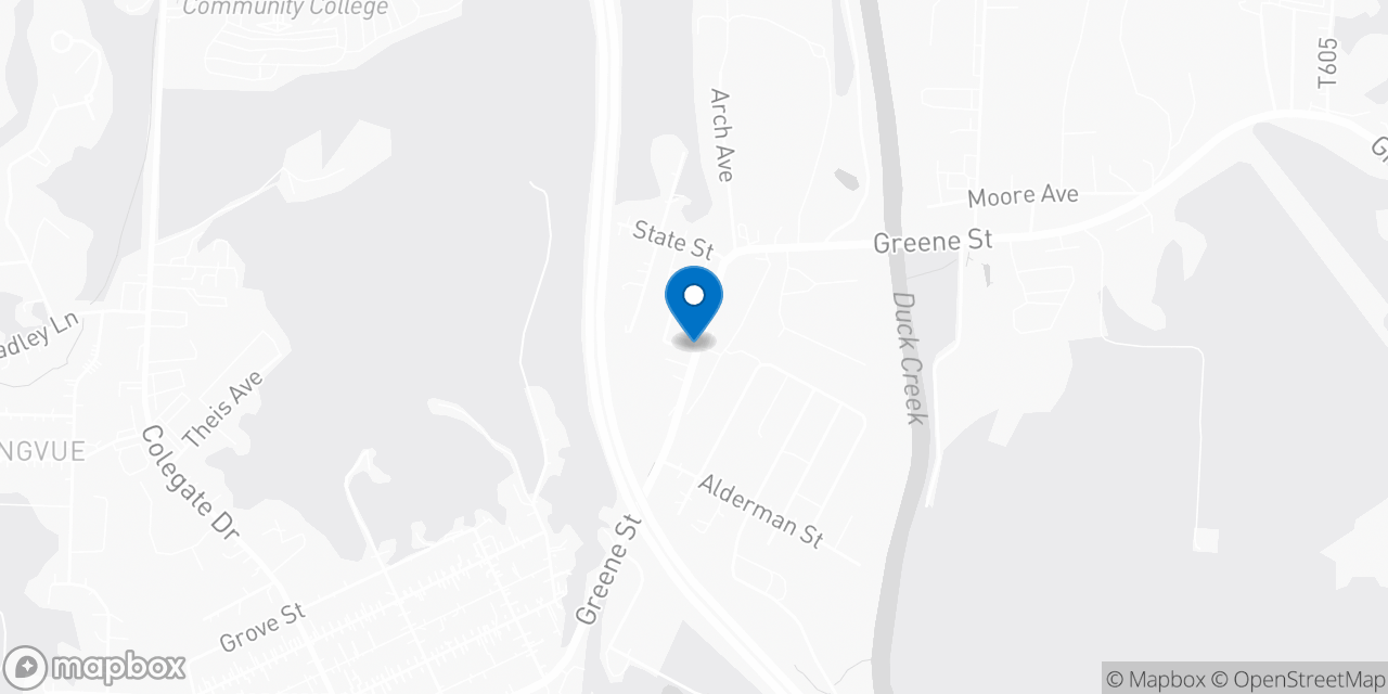 Map showing the location of the Social Security office in Marietta, OH