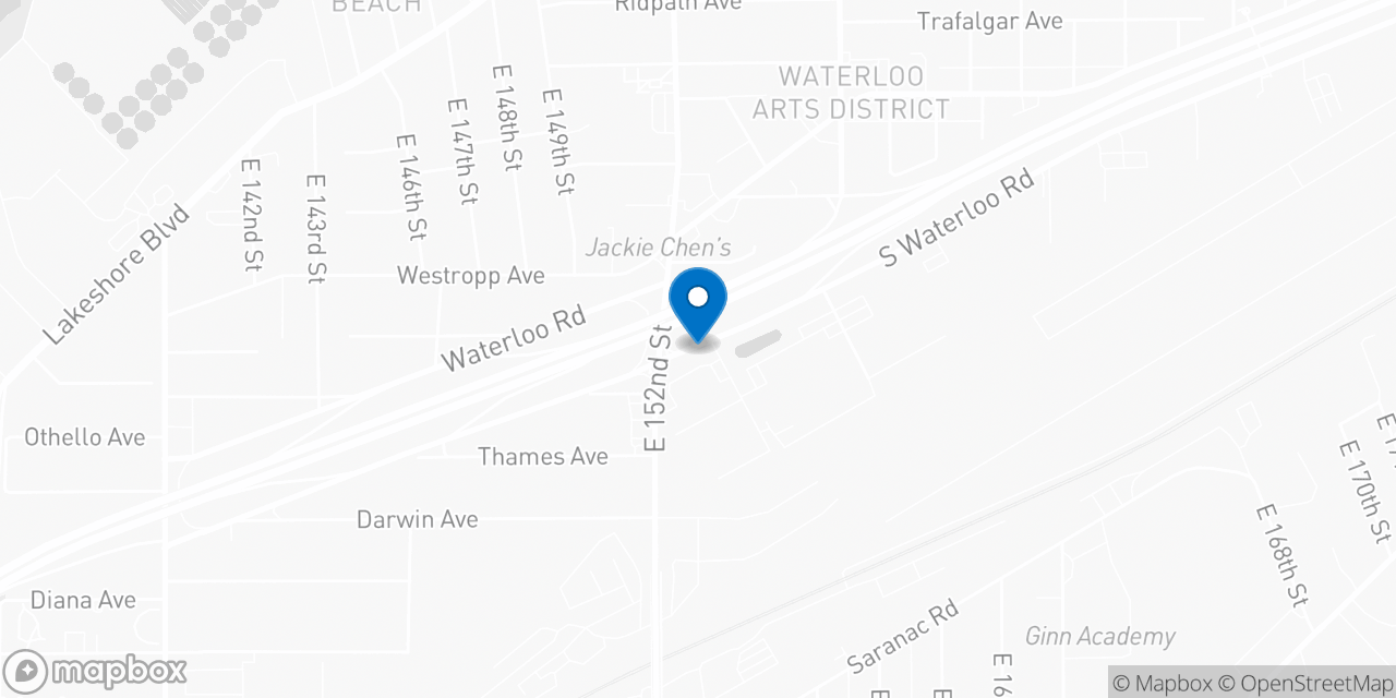 Map showing the location of the Social Security office in Cleveland, OH