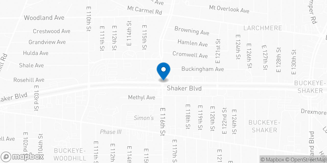 Map showing the location of the Social Security office in Cleveland, OH