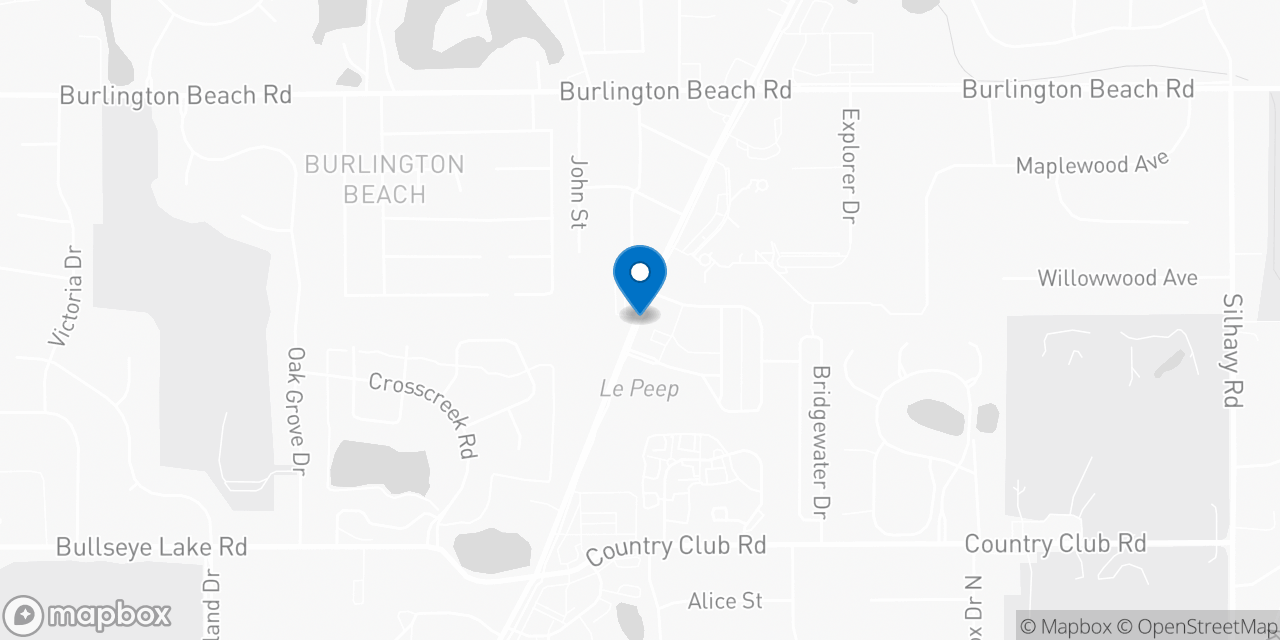 Map showing the location of the Social Security office in Valparaiso, IN