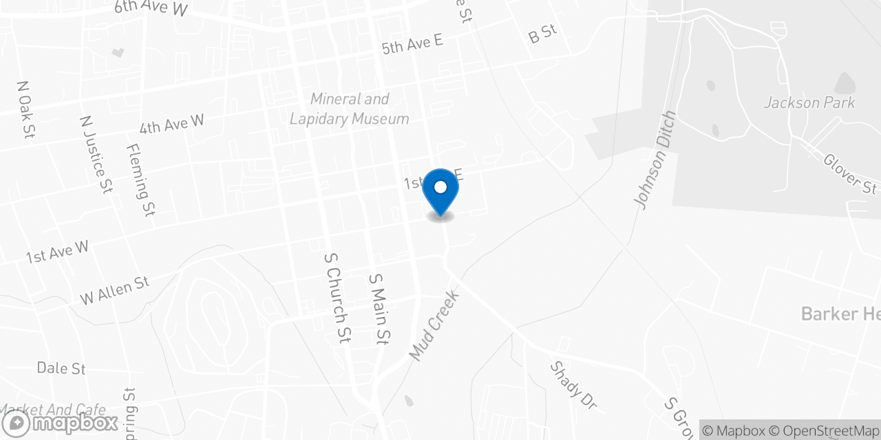 Map showing the location of the Social Security office in Hendersonville, NC