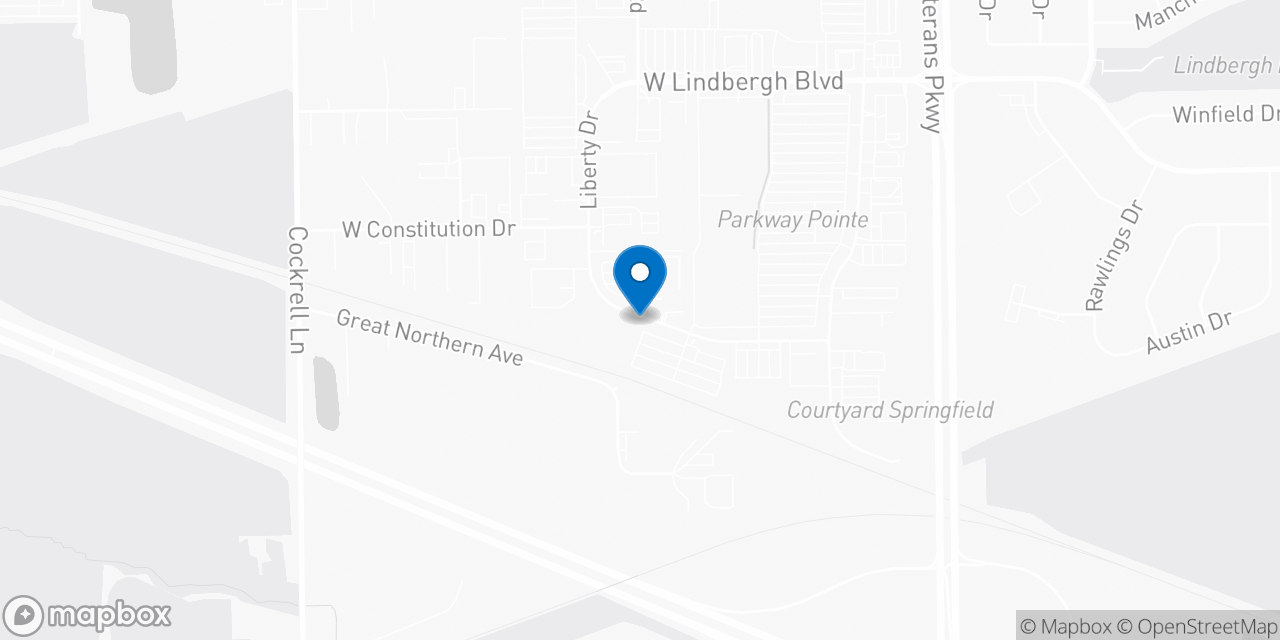 Map showing the location of the Social Security office in Springfield, IL