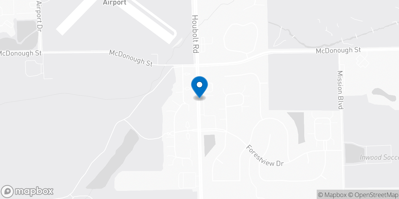 Map showing the location of the Social Security office in Joliet, IL