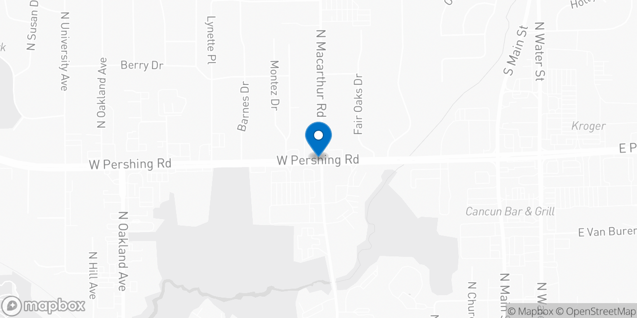 Map showing the location of the Social Security office in Decatur, IL