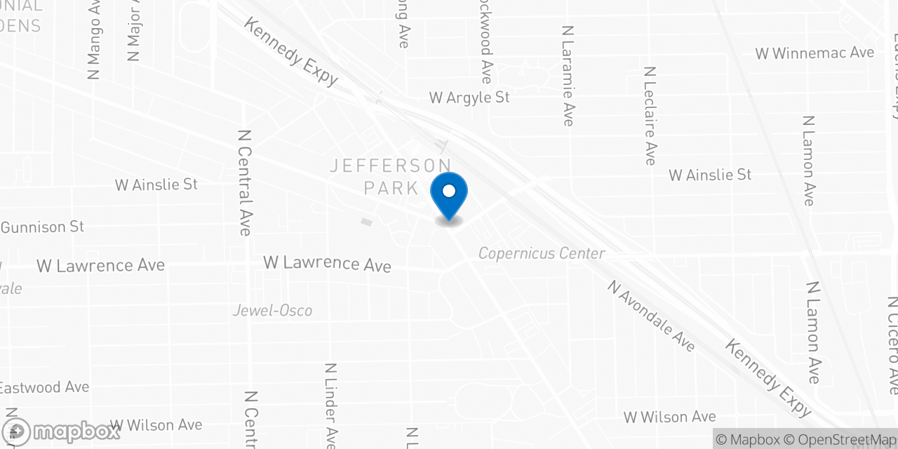 Map showing the location of the Social Security office in Chicago, IL