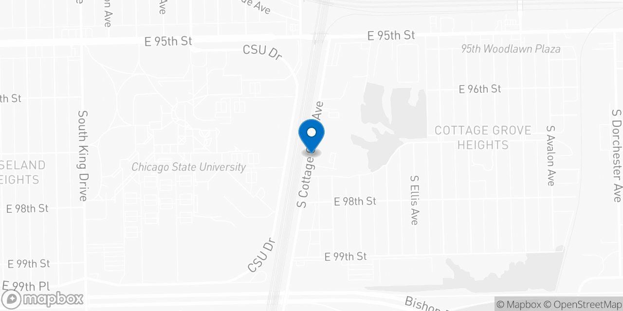Map showing the location of the Social Security office in Chicago, IL
