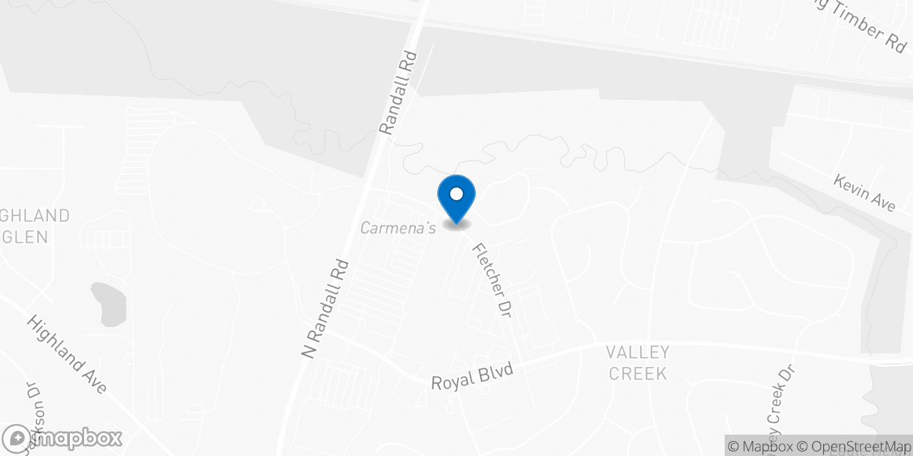 Map showing the location of the Social Security office in Elgin, IL