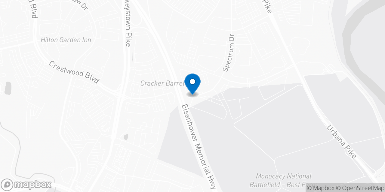 Map showing the location of the Social Security office in Frederick, MD