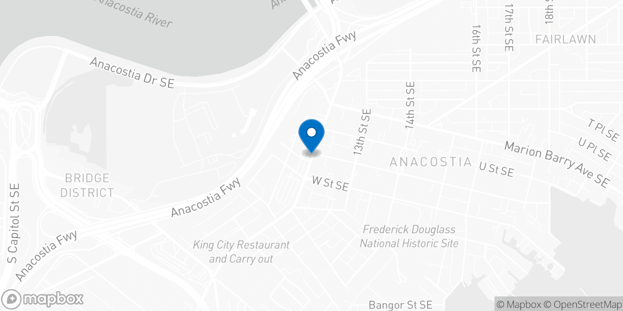 Map showing the location of the Social Security office in Washington, DC