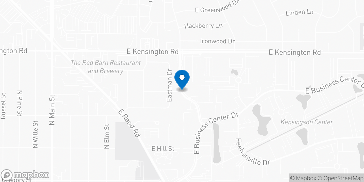 Map showing the location of the Social Security office in Mount Prospect, IL