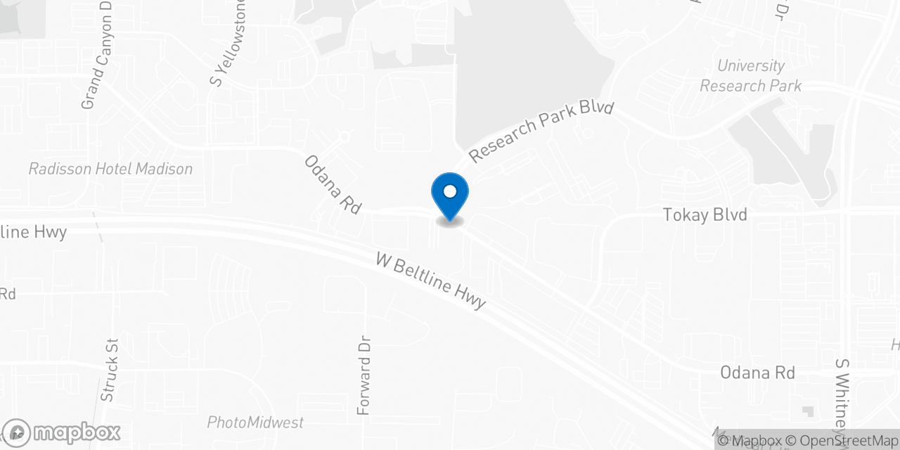 Map showing the location of the Social Security office in Madison, WI