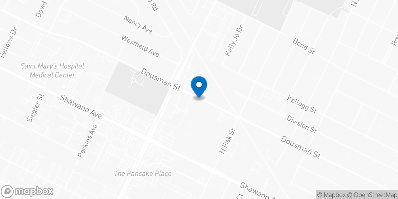 Map showing the location of the Social Security office in Green Bay, WI