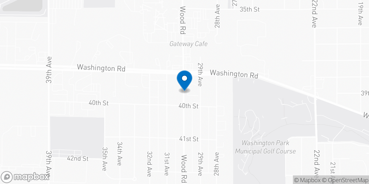 Map showing the location of the Social Security office in Kenosha, WI