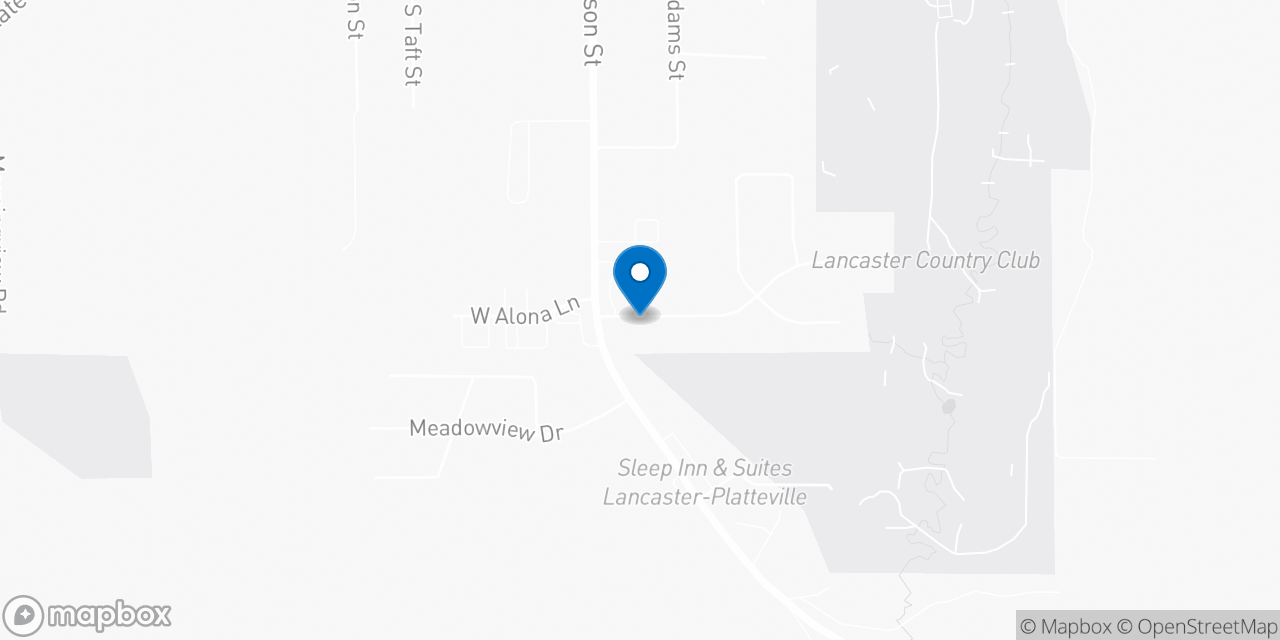Map showing the location of the Social Security office in Lancaster, WI