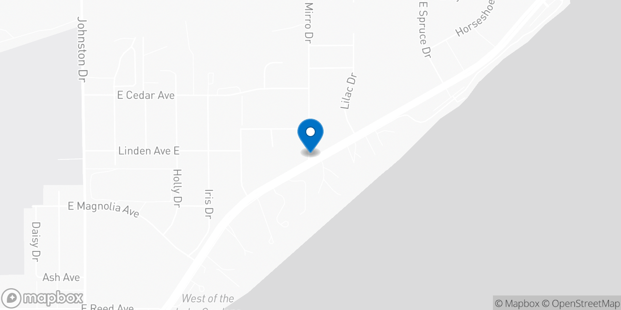 Map showing the location of the Social Security office in Manitowoc, WI