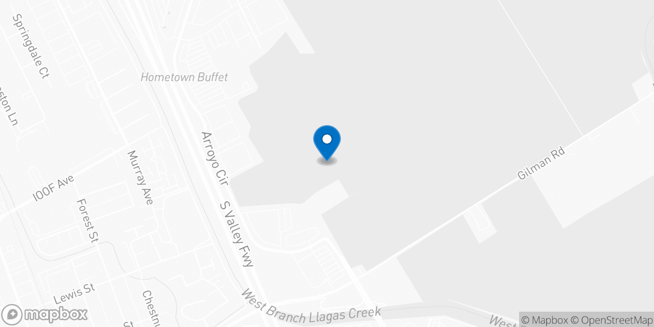 Map showing the location of the Social Security office in Gilroy, CA