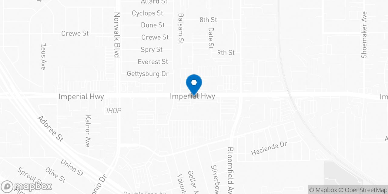 Map showing the location of the Social Security office in Norwalk, CA