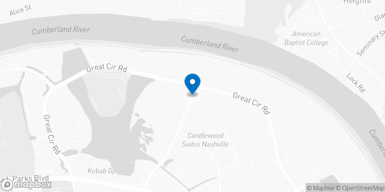 Map showing the location of the Social Security office in Nashville, TN