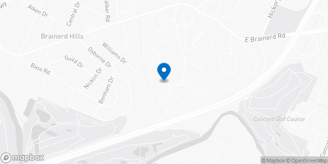 Map showing the location of the Social Security office in Chattanooga, TN