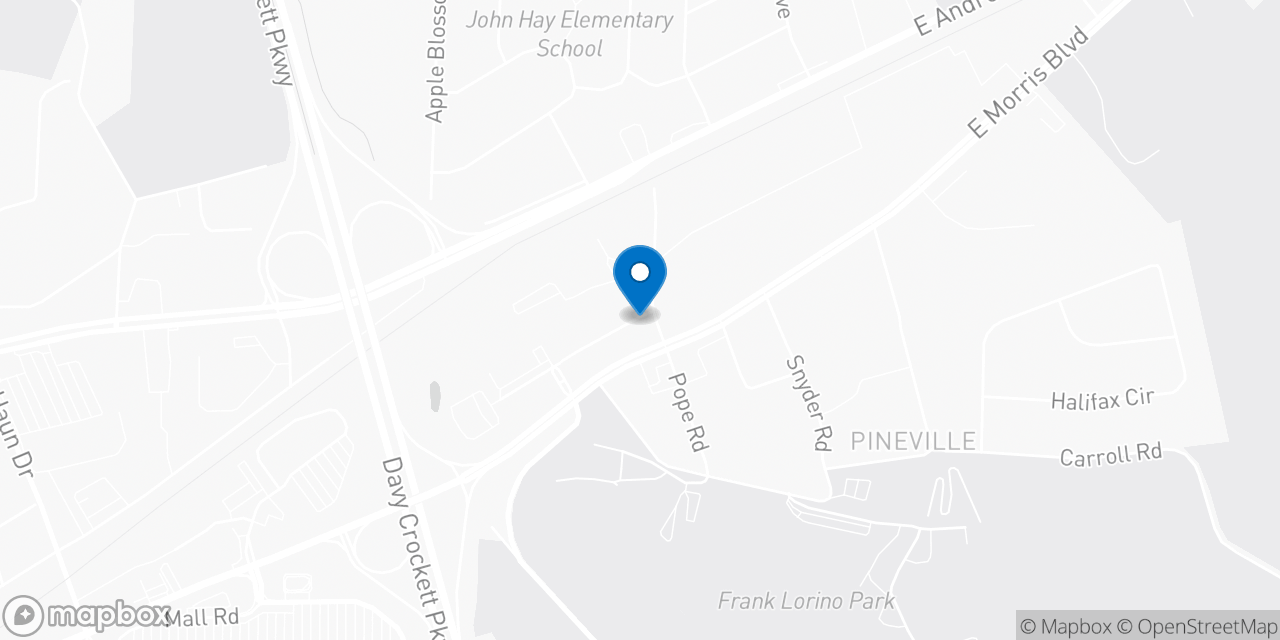 Map showing the location of the Social Security office in Morristown, TN