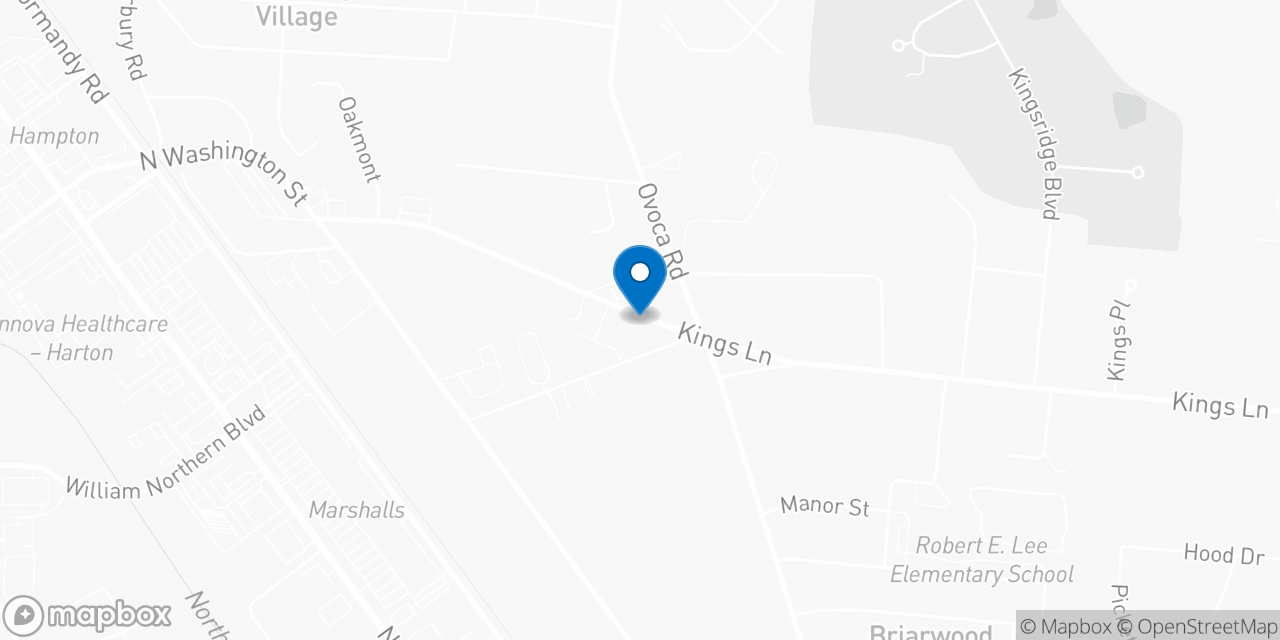 Map showing the location of the Social Security office in Tullahoma, TN