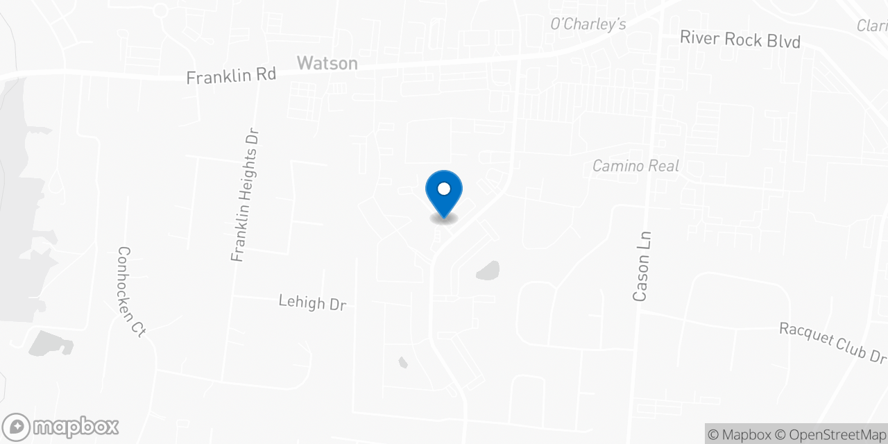 Map showing the location of the Social Security office in Murfreesboro, TN