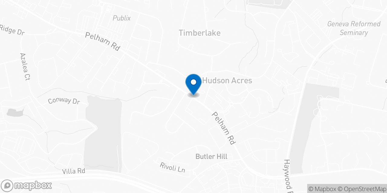 Map showing the location of the Social Security office in Greenville, SC