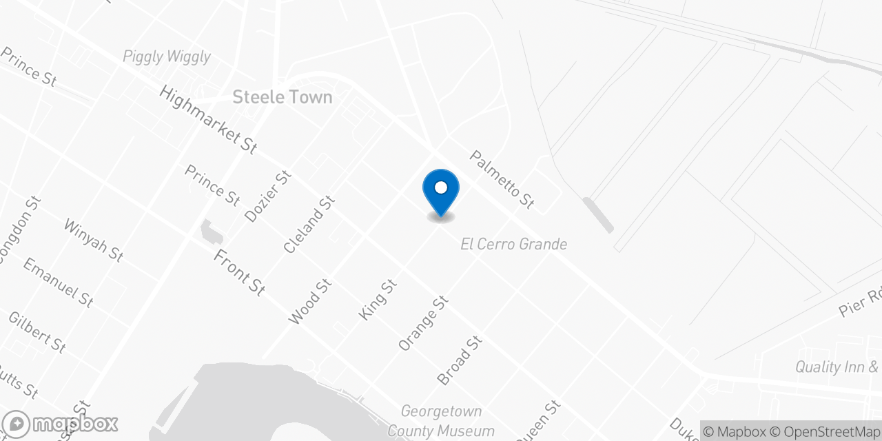 Map showing the location of the Social Security office in Georgetown, SC