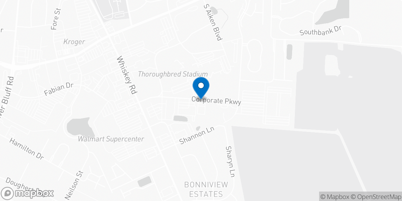 Map showing the location of the Social Security office in Aiken, SC