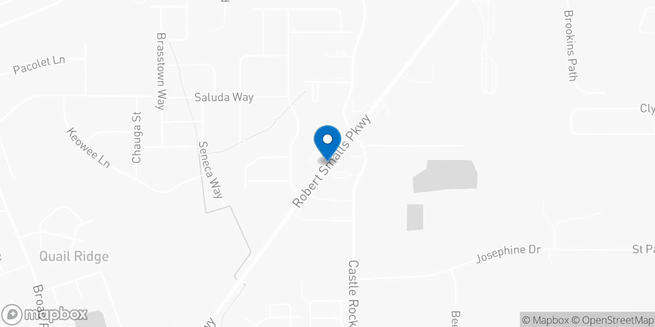 Map showing the location of the Social Security office in Beaufort, SC