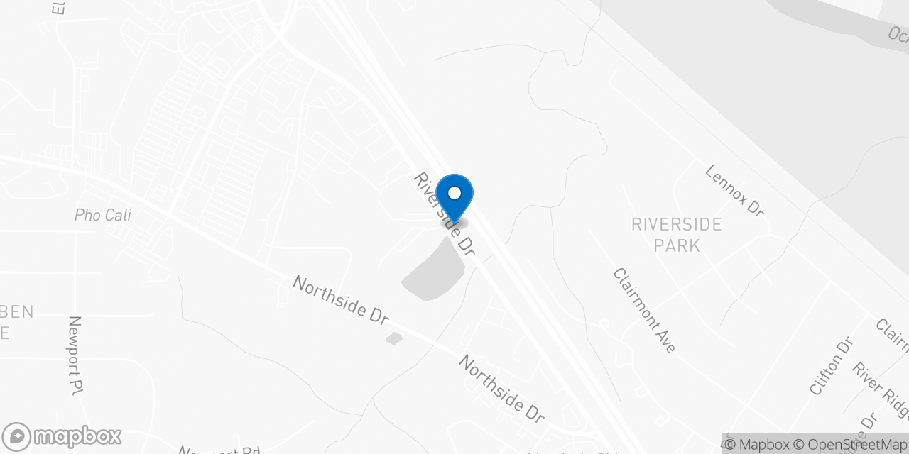 Map showing the location of the Social Security office in Macon, GA
