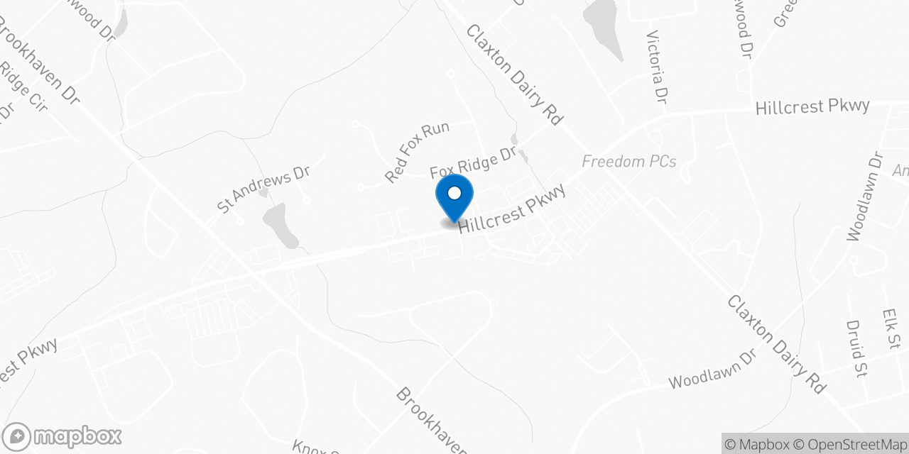 Map showing the location of the Social Security office in Dublin, GA