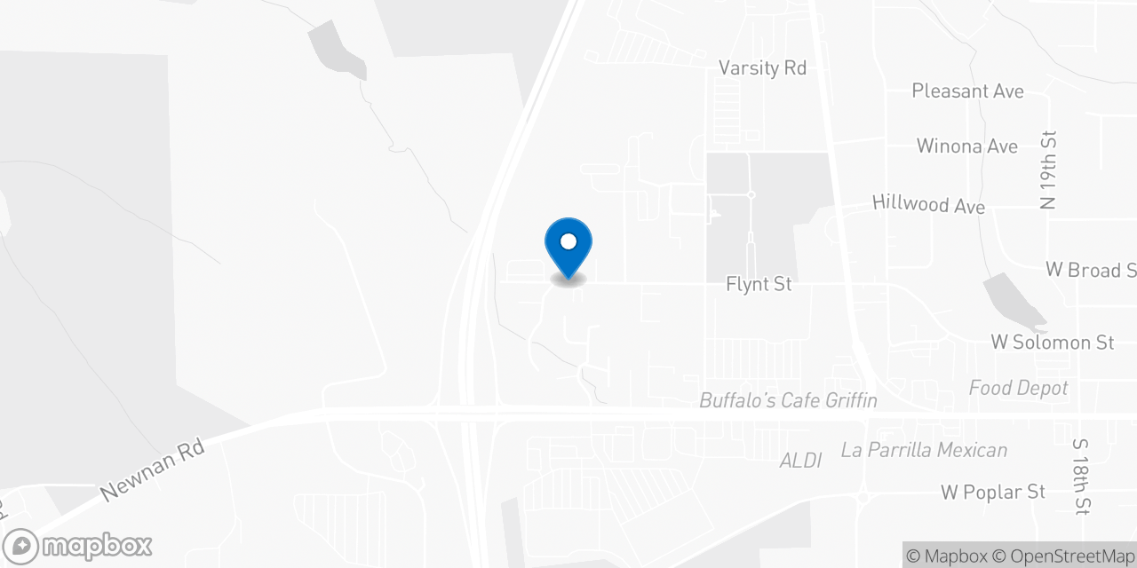 Map showing the location of the Social Security office in Griffin, GA