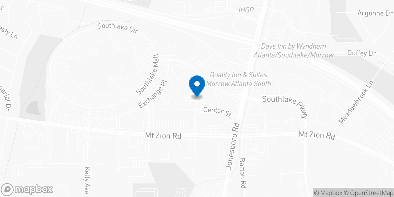 Map showing the location of the Social Security office in Morrow, GA