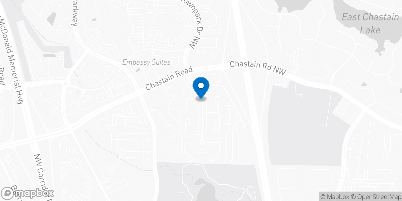 Map showing the location of the Social Security office in Kennesaw, GA