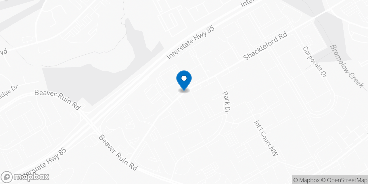 Map showing the location of the Social Security office in Norcross, GA